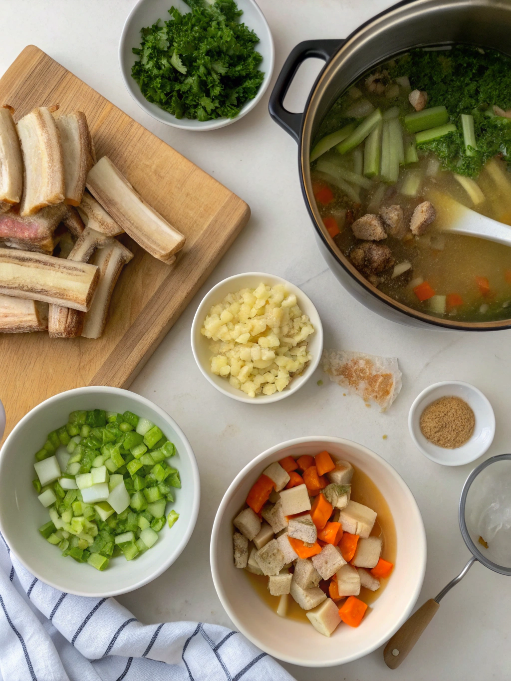Marrow Bone Soup preparing steps